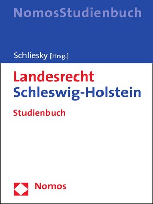 cover image of Landesrecht Schleswig-Holstein